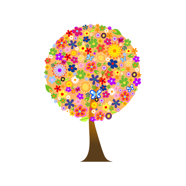 Wall stickers flower tree