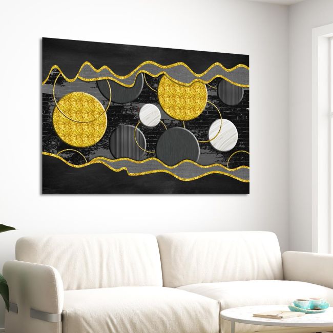 Πίνακας White and golden circles