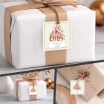 Καρτελάκια Χριστουγεννιάτικα ευχετήρια με λογότυπο, προσωποποιημένα, σχέδιο 5