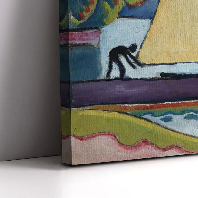 Canvas print Sailboat in morning, Macke A.