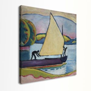 Πίνακας ζωγραφικής Sailboat in morning, Macke A. 2