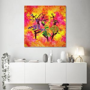 Canvas print square Textile dance