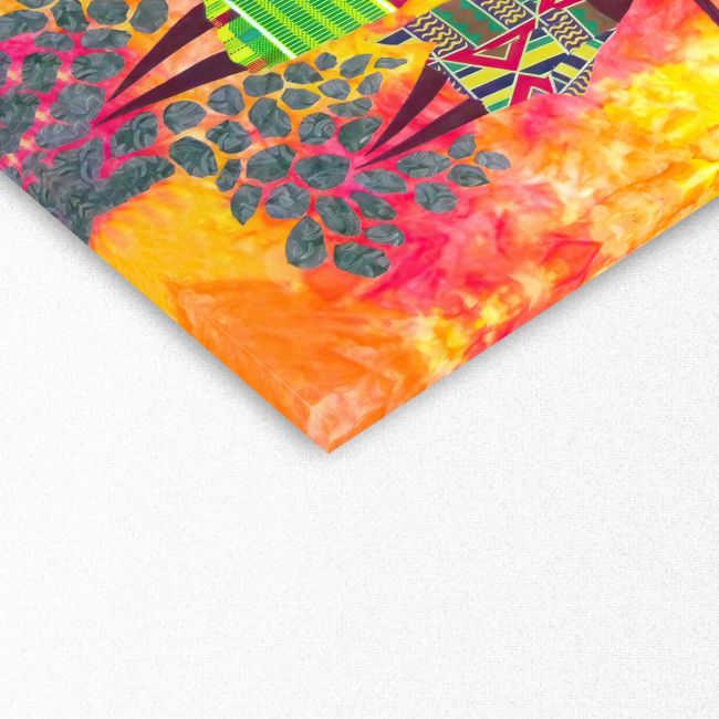 Canvas print square Textile figures