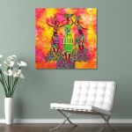 Πίνακας σε καμβά τετράγωνος, Textile figures