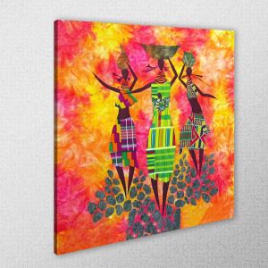 Canvas print square Textile figures 2