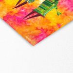 Canvas print square Textile figures I