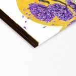 Canvas print square Birds, tree and sun