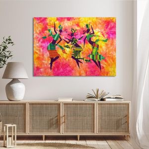 Canvas print Texttile dance Framed canvas View 1 2