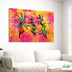 Canvas print Texttile dance