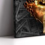 Canvas print Gold metallic lips