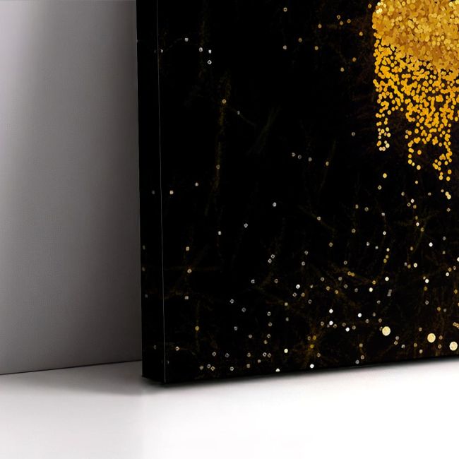 Πίνακας ζωγραφικής Dark gold lips