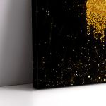 Canvas print Dark gold lips