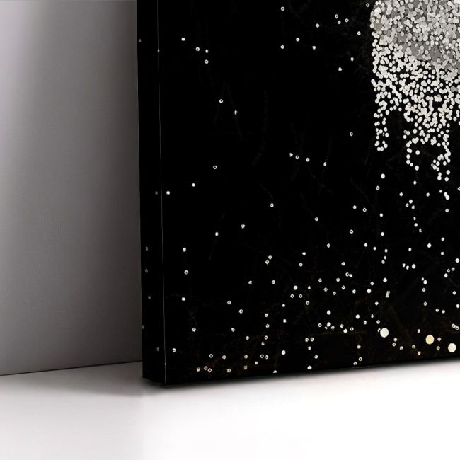 Canvas print Silver lips