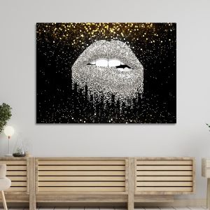 Πίνακας ζωγραφικής Silver lips
