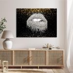 Πίνακας ζωγραφικής Silver lips