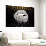 Πίνακας ζωγραφικής Silver lips