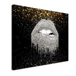 Canvas print Silver lips