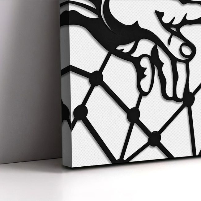 Canvas print The creation of Adam in geometric form