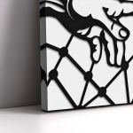 Canvas print The creation of Adam in geometric form