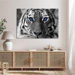Canvas print Blue eyed tiger