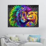 Canvas print Lion couple