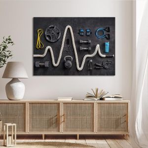 Canvas print Gymnasium synthesis Framed canvas View 1 2