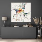 Canvas print square Colorful kiss I