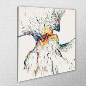 Canvas print square Colorful kiss I 2