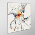 Canvas print square Colorful kiss I