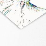 Canvas print square Colorful kiss I