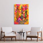 Canvas print Textile figures