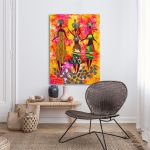 Canvas print Textile figures