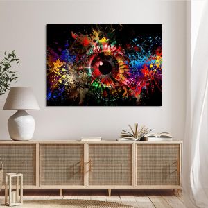 Canvas print Grunge eye Framed canvas View 1 2