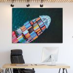 Canvas print Tanker vertical view
