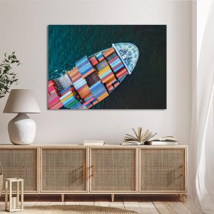 Canvas print Tanker vertical view Framed canvas View 1 2