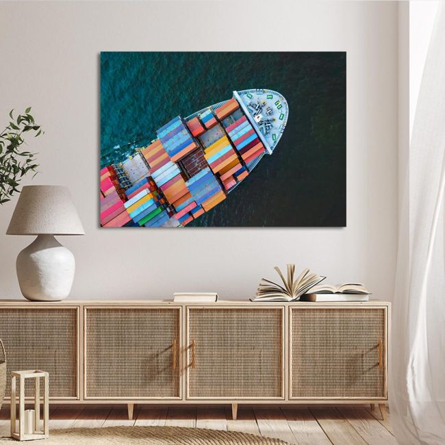 Canvas print Tanker vertical view