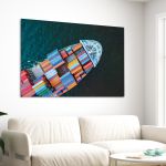Canvas print Tanker vertical view