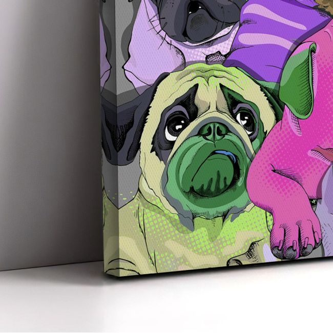 Canvas print Pug collection