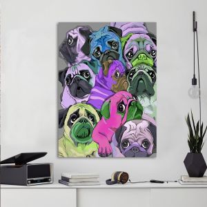 Πίνακας ζωγραφικής Pug collection