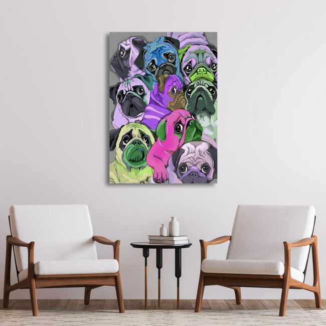 Canvas print Pug collection
