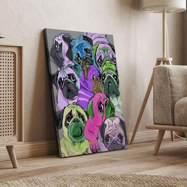 Πίνακας ζωγραφικής Pug collection