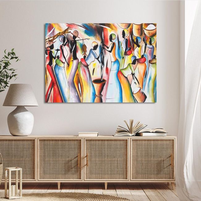 Canvas print Africa in many colours