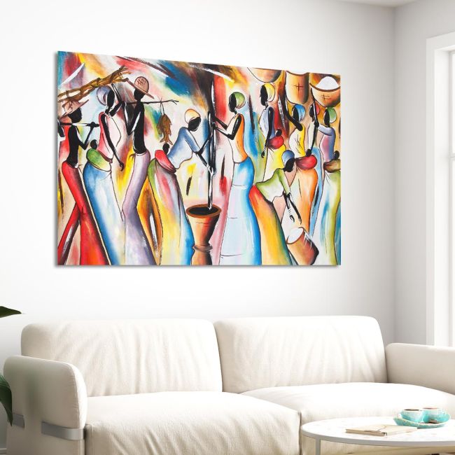 Canvas print Africa in many colours