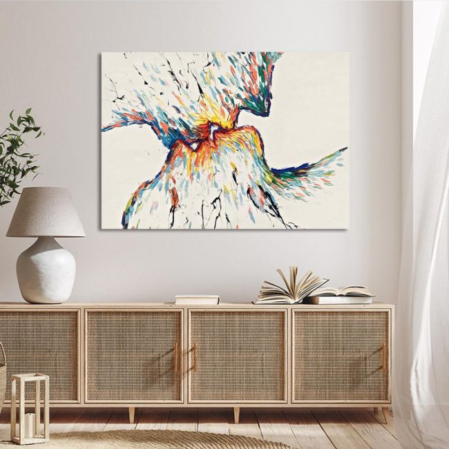 Canvas print Colorful kiss