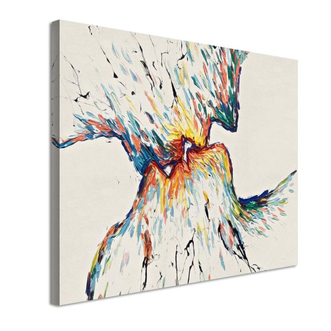 Canvas print Colorful kiss