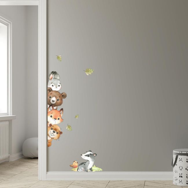 Wall stickers Peekaboo, woodland animals