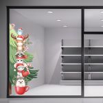 Χριστουγεννιάτικο αυτοκόλλητο, Christmas Peekaboo Woodland art1