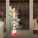 Χριστουγεννιάτικο αυτοκόλλητο, Christmas Peekaboo Woodland art1