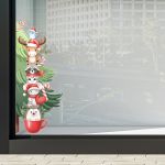 Χριστουγεννιάτικο αυτοκόλλητο, Christmas Peekaboo Woodland art1