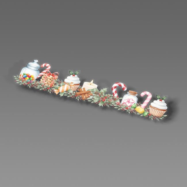 Chrsitmas sticker, Christmas Ornaments White and Gold